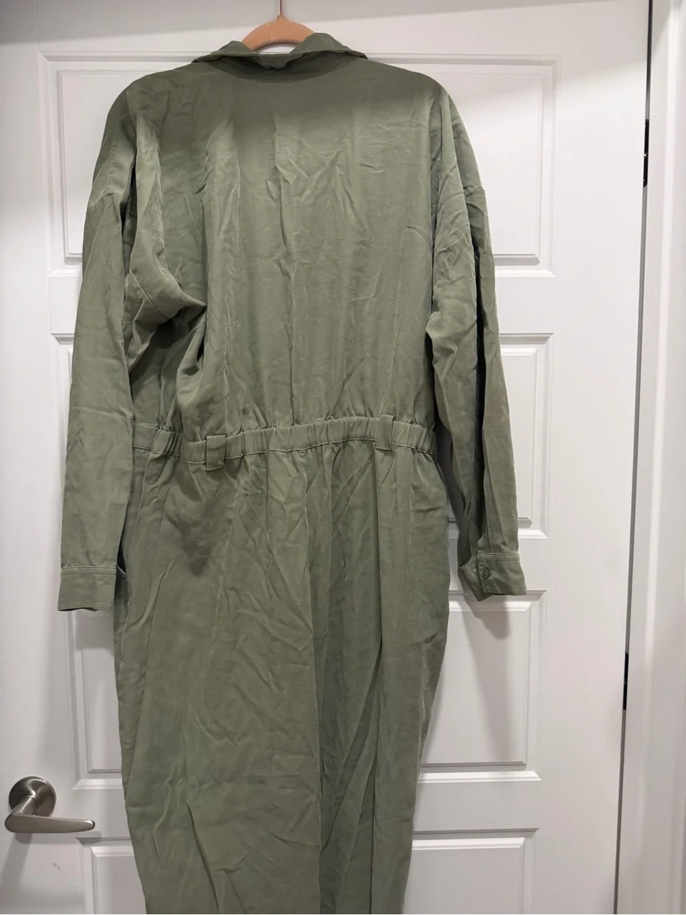 Nine West Utility Jumpsuit in Olive Green - Picture 2 of 6